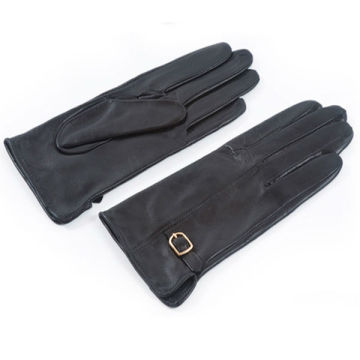 Girls fancy hand leather gloves with the leather belt